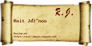 Reit János névjegykártya